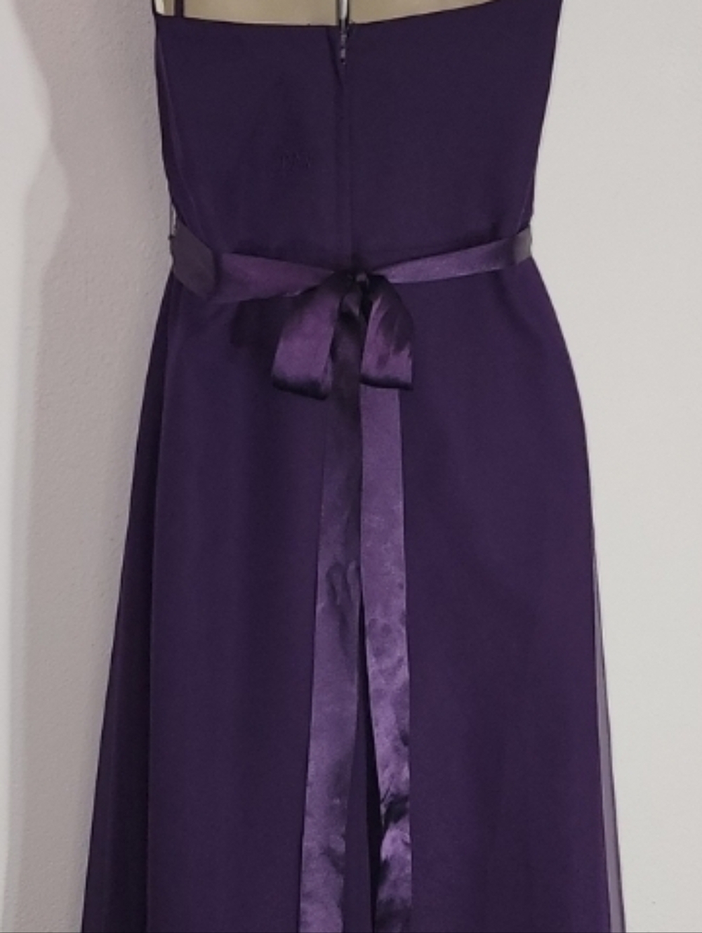 Davinci Dress Rhinestones and Sequins Ribbon Belt Sash Purple Size 10 - Picture 10 of 16
